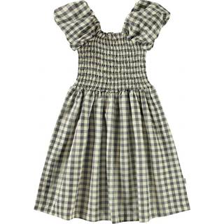 Molo Cherisla Short-Sleeved Dress Sun Check 98/104 cm  Gul  98/104 cm  kvinde