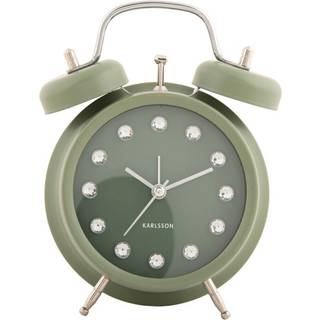 Karlsson Glam Diamonds vækkeur 11,8x17x5,7cm grøn