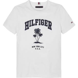 Tommy Hilfiger Tommy Hilfiger Palm Tryk Kortærmet 100% Bomuld T-shirt