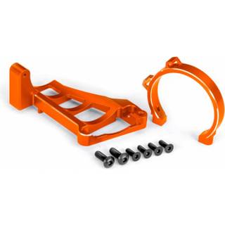 Traxxas - TRX10262-ORNG - Motor mount (front and rear) orng-anodized 6061-T6 aluminum) for use with #3483 motor