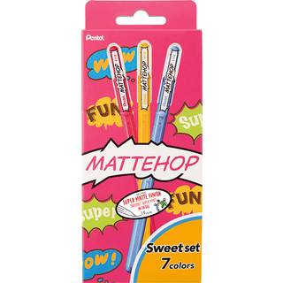 Pentel Matte Hop Sweet Color Ballpoint Pen 7 farver K110-V7STB