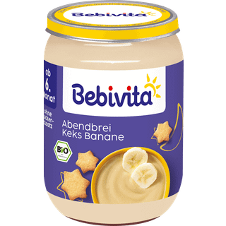 Bebivita Økologisk aftengrød med kiks og banan fra 6 måneder 57.63 DKK/1 kg (6 x 190.0g)