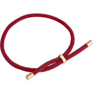 Enamel - Color Cord armbånd i forgyldt sølv i Bordeaux