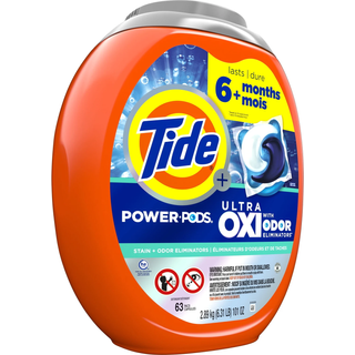 Tide Ultra OXI Power PODS med lugteliminatorer Vaskemiddelpakker 63 tller for synligt og usynligt snavs