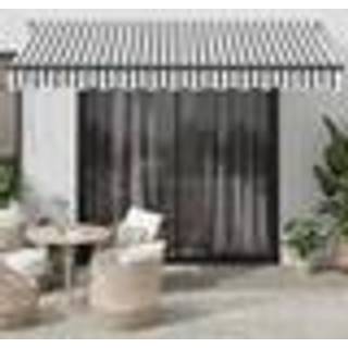 Foldemarkise 3x2,5 M Automatisk Betjening Blå og Hvid - anthracite and white (anthracite frame) / 3.5 x 2.5 m