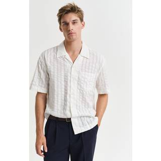 GANT Herre Relaxed fit kortærmet Resort seersucker skjorte (XXL)