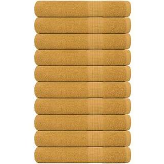 Håndklæder 360 G/M2 100 % Bomuld Farvet Guld - 10 / 80 x 200 cm