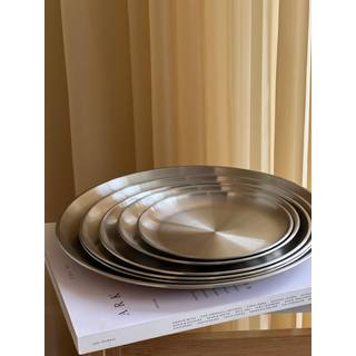 Serveringsbakker/fade i rustfrit stål | 7 størrelser - Ø30 cm