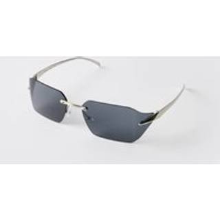 Mens Black Tinted Aviator Sunglasses