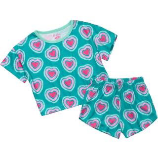 Hatley Hatley Green Glowing Hearts Short Sleep Set