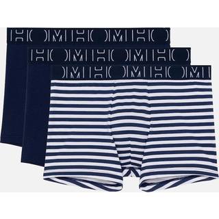 HOM Herren Trunks blau Baumwolle & Mix Gestreift