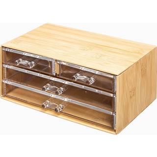 Bambuskasse med skuffer - Natur - 24cm x 13,9cm x 11cm - Adeline