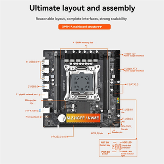 X99M-A Bundkort 4XDDR4 128G Hukommelse LGA2011-3 CPU PCI-E3.0x16