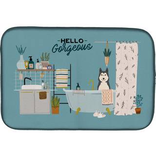 """" Caroline's Treasures CK7447DDM West Siberian Laika Spitz i badekarvasket-tørring af 14 x 21 multicolor """"