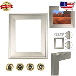 Kreativ Mark Plein Air Wooden Picture Frame - 14x18 Silver - Professionel enkelt ramme til kunstpaneler Str?kkede l?rredsbilleder og mere glas og
