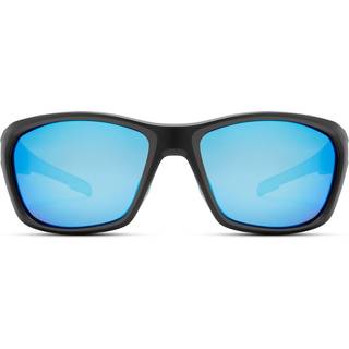 Polariserede Sorte Sportssolbriller med Blå Glas