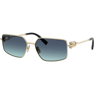 Tiffany Unisex TF3111 62029S Solbriller Metal Guld Blå Firkantet Normal Skygge