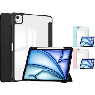 iPad Air 13 (2024) / (2025) Cover - PU Læder og Akryl med Auto Sleep/Wake, Stand, og Stylus Holder