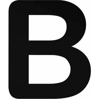 Jasa Company husbogstav B, 78 mm, sort