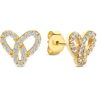 Beloro Jewels Monte Napoleone Dorothee ørestikker i 9 karat guld med zirkoniasten BO360121