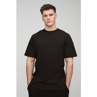 Mens Black Tall Regular Fit Basic Crew Neck T-shirt