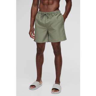 Mens Mid Length Swim Short in Khaki