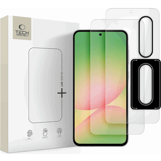 Tech-Protect Samsung Galaxy A36 (5G) / A56 (5G) 2 Stk. Skærmbeskyttelse - 1 Stk. Kameralinsebeskyttelse - Gennemsigtig