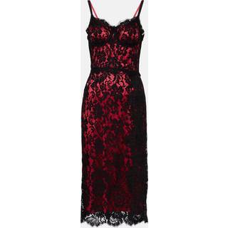 Dolce&Gabbana Floral cotton-blend lace slip dress - black - XXS