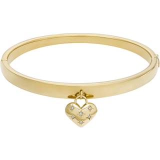 Fossil JF04831710 Yellow IP Stone Set Heart Bangle - J49372