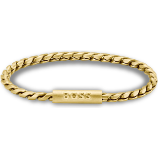 BOSS Doran Braided Chain Bracelet Gold