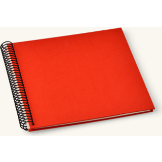Spiralfotoalbum - Papir. 17 x 17 cm. 270 gsm. 20 sider. - Brændt orange - Semikolon