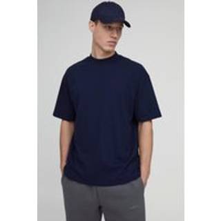 Mens Navy Heavyweight Oversized T-shirt
