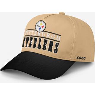 FOCO Mnds Pittsburgh Steelers Cap NFL Team Logo Signaturstnger Marquee RF Hat Khaki