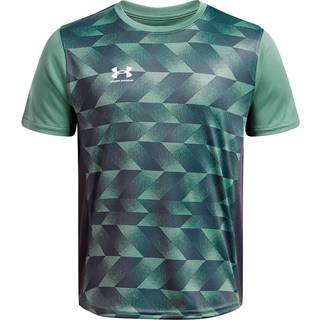 Under Armour Challenger Printed Boys' Short Sleeve Silica Green / Sonic Yellow / White YLG (149 - 160 cm)