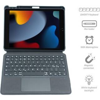 4Smarts Tastatur m. cover til iPad Air 11 / iPad Pro 11 - Solid Pro med Dansk Tastaturlayout - Sort