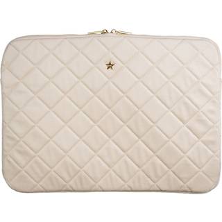 DARK Velvet Quilted Mac Cover Sand