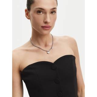 Guess JUBN05212JW Silver Tone Crystal Necklace - J42279