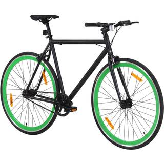 cykel 1 gear 700c 59 cm sort og grøn