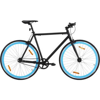 cykel 1 gear 700c 55 cm sort og blå