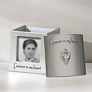 Roman Giftware Inc. Memorial Collection 4 """" H Memorial Frame Box 2.5x2.5 Religi?s Inspirerende holdbar (4x4x5)