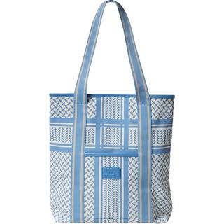 Tote Carmela, Mellemstor tote bag med blåt mønster