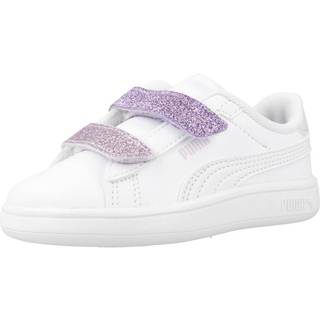 Puma Smash 3.0 Glitter Velcro V Infant Sneakers, Hvid, 25
