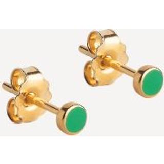 Enamel Copenhagen Øreringe - Stud Enamel Dot - Grass Green