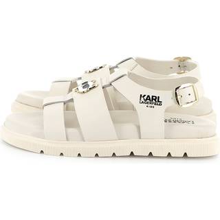 Karl Lagerfeldtil piger. Z30372 Sandaler i beige læder (38), Spænder, Casual, børnetøj