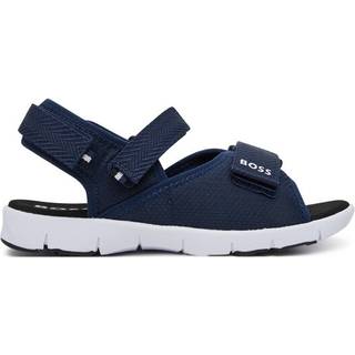 BOSStil drenge. J51654 Sandaler med Navy-logo (31), Fast, Velcro, Casual, børnetøj