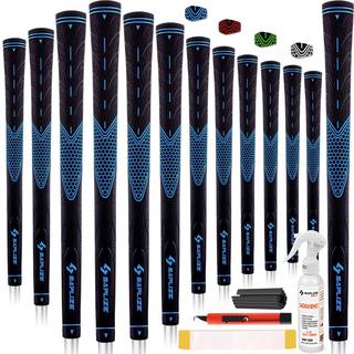 SAPLIZE GOLF GRIPS S?t p? 13 med opl?sningsmiddel Kit Standardst?rrelse Gummi Golf Club Grips Blue CC01S Series
