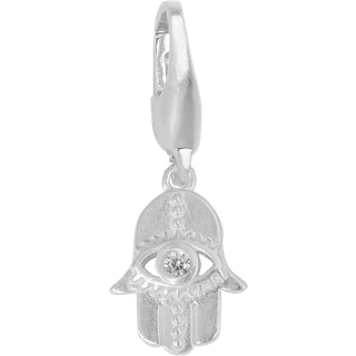 ByBiehl Hamsa charm i sølv med cubic zirkonia
