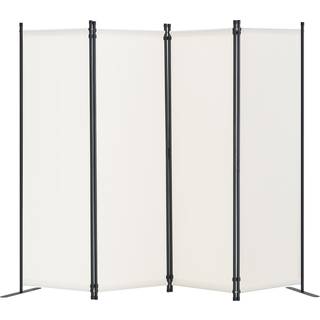 VEVOR rumdeler 4 panel rumdelere og foldebeskyttelsessk?rme Tekstilskillerum rumdelere til kontor Sovev?relse Spisestue Studie Fritst?ende Hvid