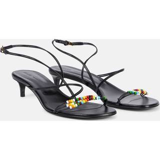 Khaite Loop 35 beaded leather sandals - black - EU 37