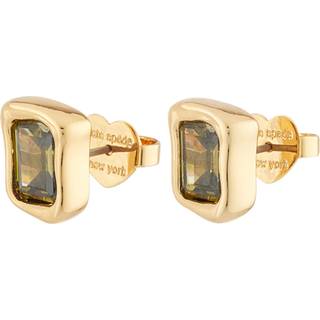 Kate Spade New York Gold Molten Glass Green Stud Earrings - Gold